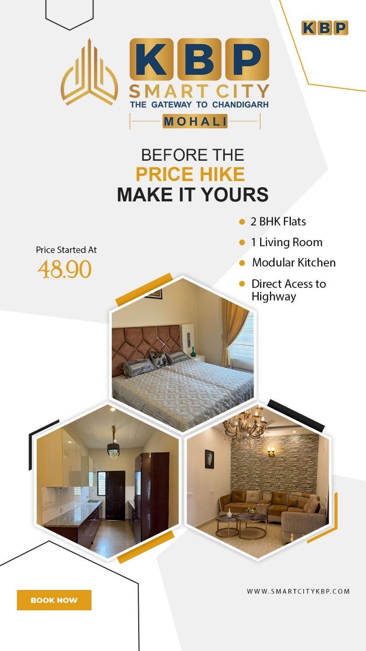 Ready to Move 2BHK Flat in KBP Smart City Mohali